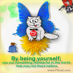 By being yourself, you put something wonderful in the world that was not there before